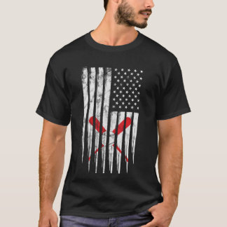 T-shirt Drapeau vintage de base-ball de drapeau américain
