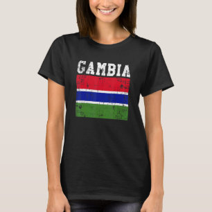 T-shirt Drapeau Vintage de Gambie rétrograde Racines gambi