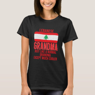 T-shirt Drapeau vintage de la grand-mère libanaise