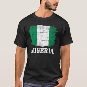 T-shirt Drapeau vintage Du Nigeria Pour Le Nigérian