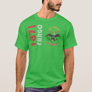 T-shirt Drapeau vintage Fargo Dakota du Nord Maison Amour