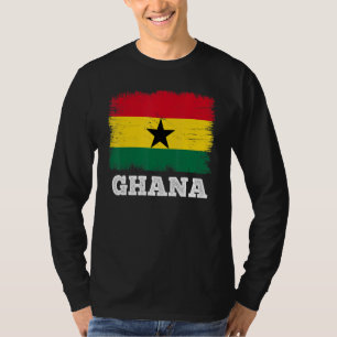 T-shirt Drapeau Vintage Ghana Pays Drapeau Rétro Ghanéen