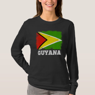 T-shirt Drapeau vintage Guyana Pays Drapeau rétro Guyane