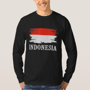 T-shirt Drapeau vintage Indonésie J'aime Indonésie