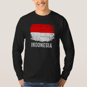 T-shirt Drapeau Vintage Indonésie Pour Indonésien