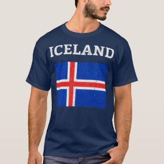 T-shirt Drapeau vintage Islande
