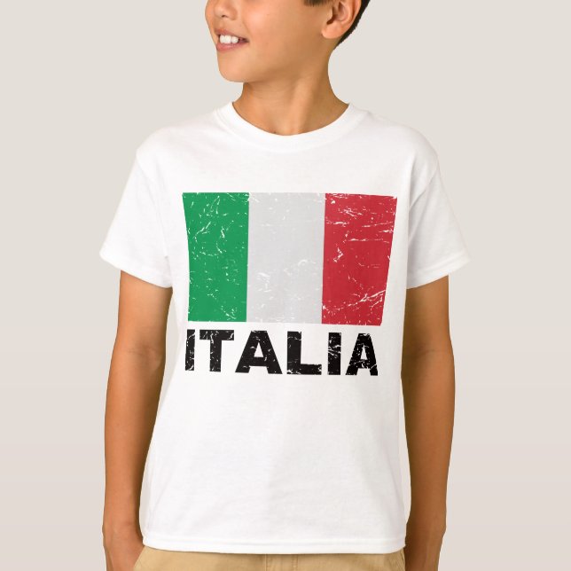 T-shirt Drapeau Vintage Italie (Devant)