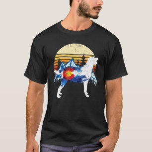 T-shirt Drapeau vintage Labrador Retriever Chien Colorado 