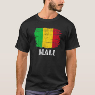 T-shirt Drapeau vintage Mali pour Malien