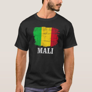 T-shirt Drapeau vintage Mali pour Malien
