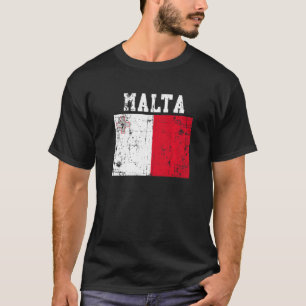 T-shirt Drapeau Vintage Malte - Racines maltaises