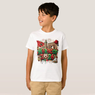 T-shirt Drapeau Vintage Marocain Africain Maroc