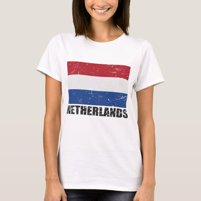 T-shirt Drapeau vintage néerlandais (Devant)