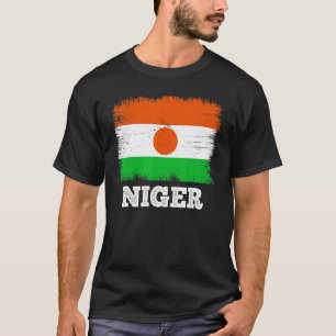 T-shirt Drapeau Vintage Niger Pays Drapeau Rétro Nigérien