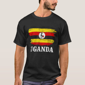 T-shirt Drapeau vintage Ouganda Pour Un Cadeau Ougandais
