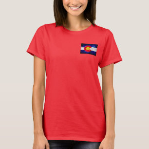 T-shirt Drapeau vintage patiné d'état du Colorado