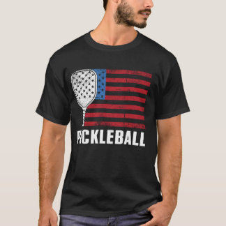 T-shirt Drapeau vintage Patriotique USA Pickleball