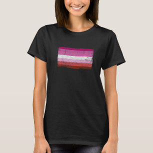 T-shirt Drapeau vintage Retro Lgbt Pour La Lesbienne