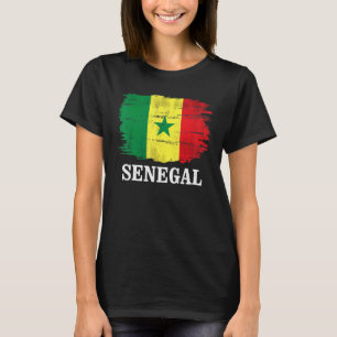 T-shirt Drapeau Vintage Sénégal Pour Sénégalais