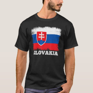 T-shirt Drapeau vintage Slovaquie Pays Rétro Drapeau slova