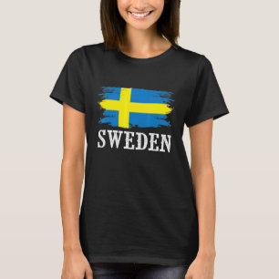 T-shirt Drapeau vintage Suède I Love Suède