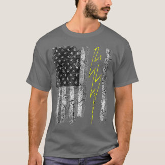 T-shirt Drapeau vintage US Sparky Electricien électrique