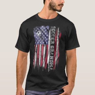 T-shirt Drapeau vintage Usa Fier Football Grandma Football