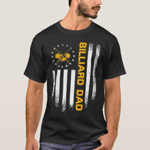 T-shirt Drapeau vintage USA Fier Pool Billard Snooker Papa