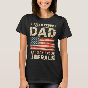 T-shirt Drapeau Vintage Usa Un Papa Fier Qui N'a Pas Élevé