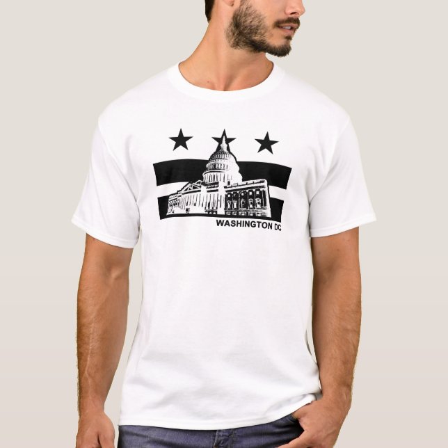 T-shirt Drapeau Washington DC (Devant)