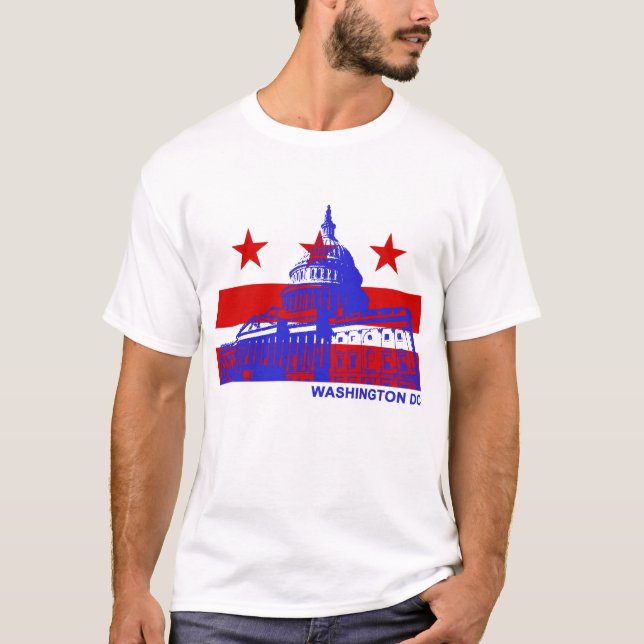 T-shirt Drapeau Washington DC (Devant)