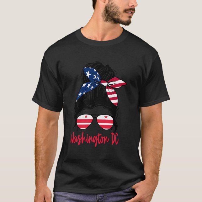 T-shirt Drapeau Washington Dc Washington Dc (Devant)