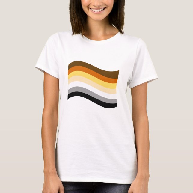 T-shirt Drapeau Wavy de la fierté de l'ours (Devant)