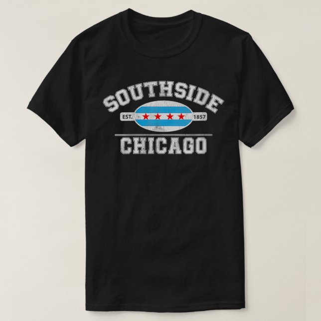 T-shirt Drapeau Womens Chicago Sud Chicago Ville chic (Design devant)