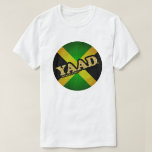 T-shirt Drapeau Yaad Jamaïcain à motif rond