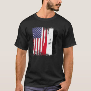T-shirt Drapeau yéménite à moitié yéménite   Vintage
