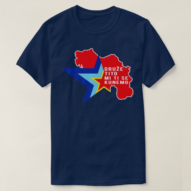 T-shirt Drapeau yougoslave Balkans RSFRY Josip Broz Tito Y (Design devant)