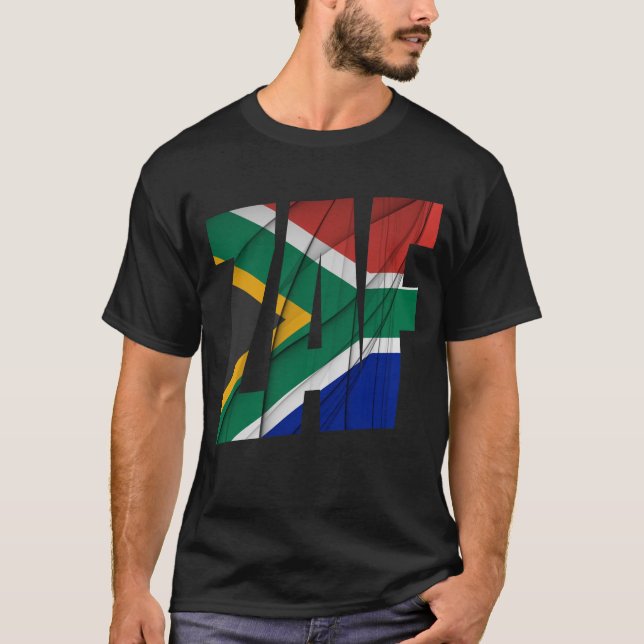 T-shirt Drapeau ZAF - Afrique du Sud (Devant)