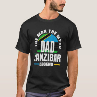 T-shirt Drapeau Zanzibar Zanzibari Zanzibar Fête des pères