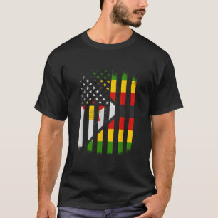 T-shirt Drapeau zimbabwéen américain du Zimbabwe et de l'A