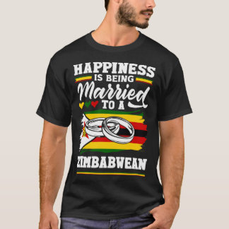 T-shirt Drapeau Zimbabwéen Marié À Un Zimbabwéen