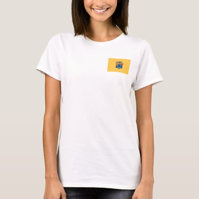 T-shirt Drapeau Zip Jogger en polaire féminin du New Jerse (Devant)