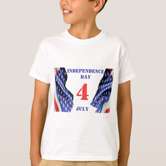T-shirt Drapeaux américains pour le Jour de l'Indépendance (Devant)