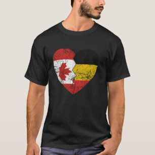 T-shirt Drapeaux canadiens belges Heart Canada Belgique Ra