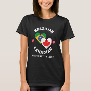 T-shirt Drapeaux cardiaques brésiliens canadiens Qu'est-ce