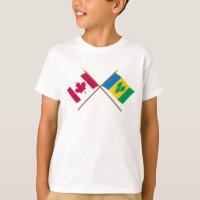 Drapeaux croisés Canada et Saint-Vincent