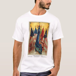 T-shirt Drapeaux de bataille de guerre civile no.6