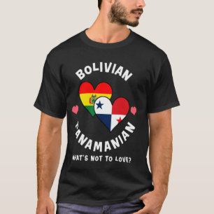 T-shirt Drapeaux De Coeur De Quoi Ne Pas Aimer Panaméen Bo
