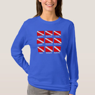 T-shirt Drapeaux de piqué du monde