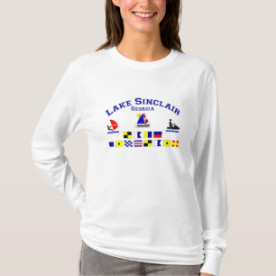 T-shirt Drapeaux de signal de Sinclair GA de lac